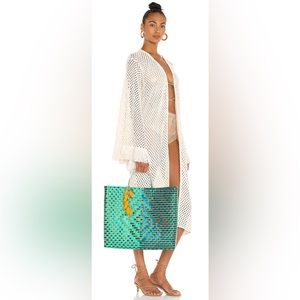 Mercedes Salazar Zanahorias Bag Woven Raffia Carrot Summer Beach Basket Tote